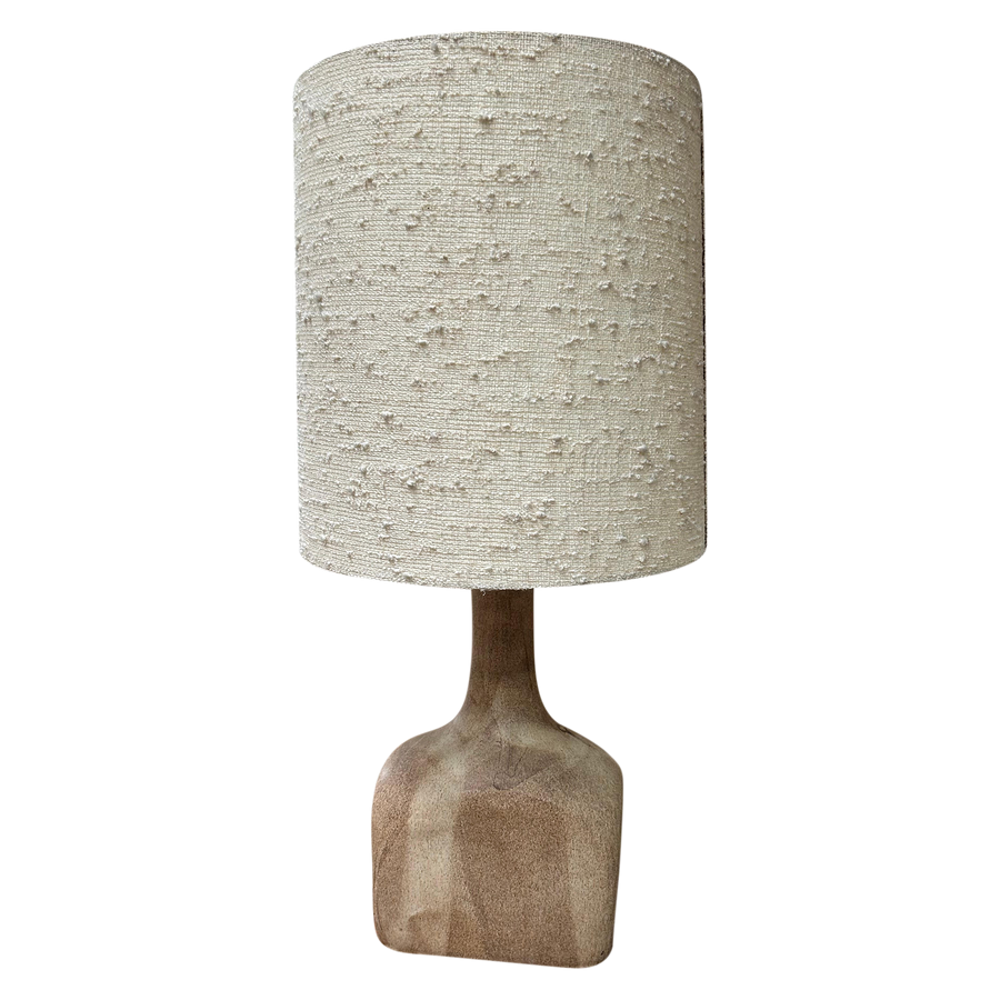 French Ceramic Lamp with Textural Shade