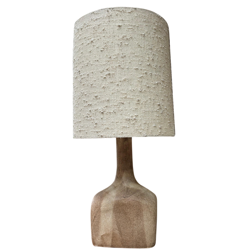 French Ceramic Lamp with Textural Shade