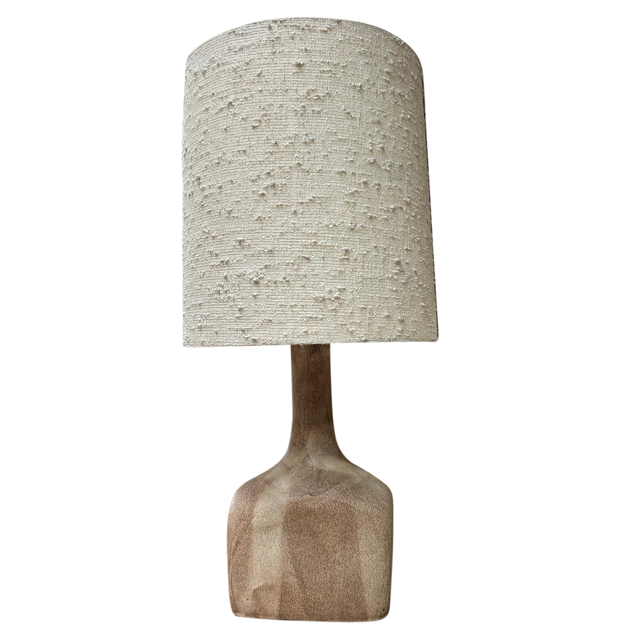 French Ceramic Lamp with Textural Shade