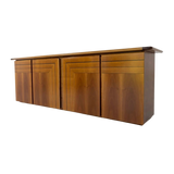 Ebony Inlayed 1970's 4 Door Credenza