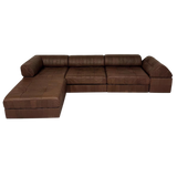 Chocolate Leather 'DS-88' Patchwork Sofa by De Sede