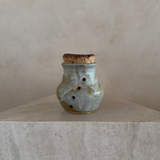 Pierced Drip Glaze Cork Top Vessel
