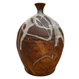 Iron Glaze Drip Bud Vase