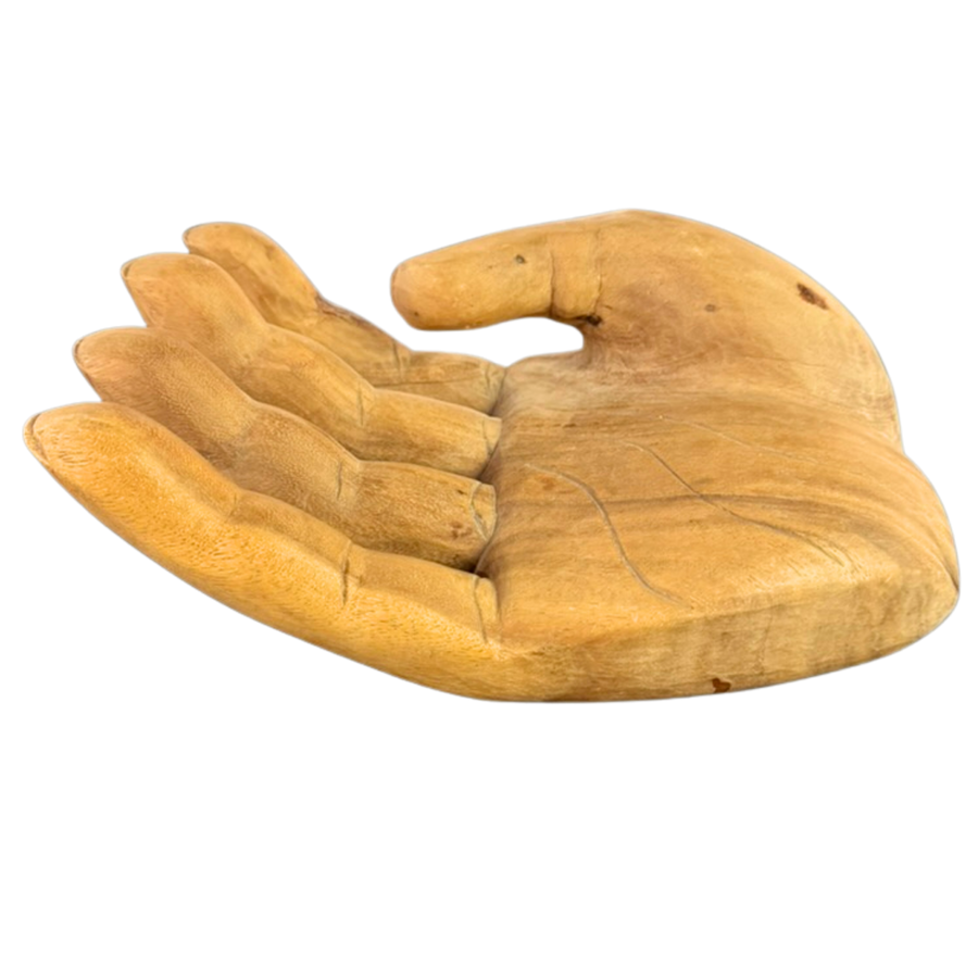 Hand Carved Wooden Hand Sculpture