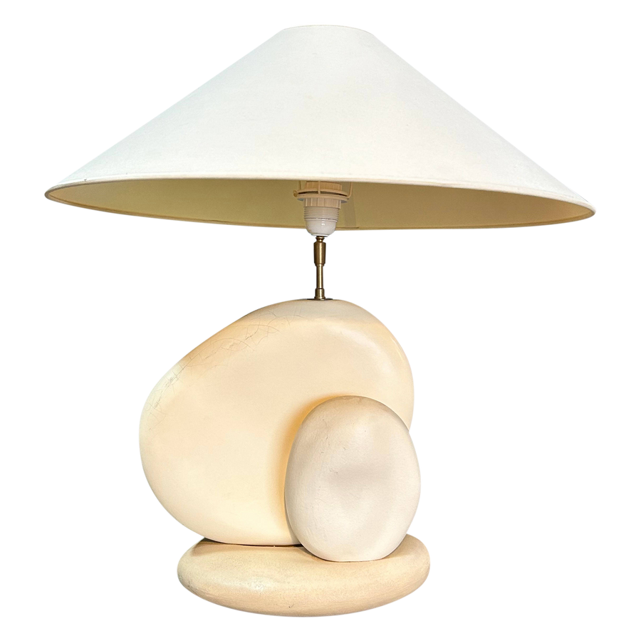 Ceramic Pebble Table Lamp by Francois Chatain