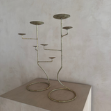 Pair of Sculptural Branching Metal Candleholders