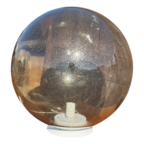 Vintage Italian Smoked Glass Orb Lamp