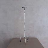 Distressed White Iron Pillar Candleholder