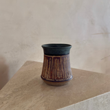 Jade and Umber Etched Vessel