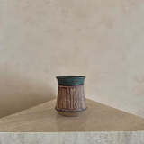 Jade and Umber Etched Vessel