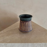 Jade and Umber Etched Vessel