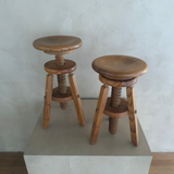 Vintage Adjustable Pine Drafting Stools