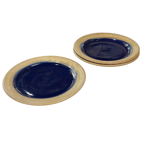 Blue Glazed Ceramic Plate