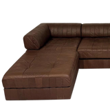Chocolate Leather 'DS-88' Patchwork Sofa by De Sede