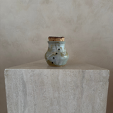 Pierced Drip Glaze Cork Top Vessel