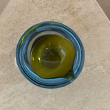 Murano Sommerso Glass Ashtray in Teal and Olive