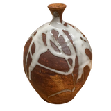 Iron Glaze Drip Bud Vase