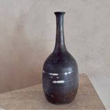 Rustic Long Neck Ceramic Bottle Vase