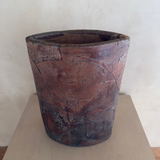 Large Patchwork Leather-Wrapped Vessel