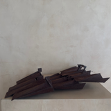 Brutalist Metal Wall Hanging Sculpture