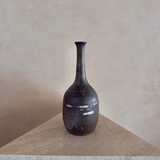 Rustic Long Neck Ceramic Bottle Vase