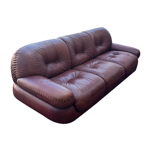 Merlot Top Stitch Chunky Sofa by Mobil Girgi