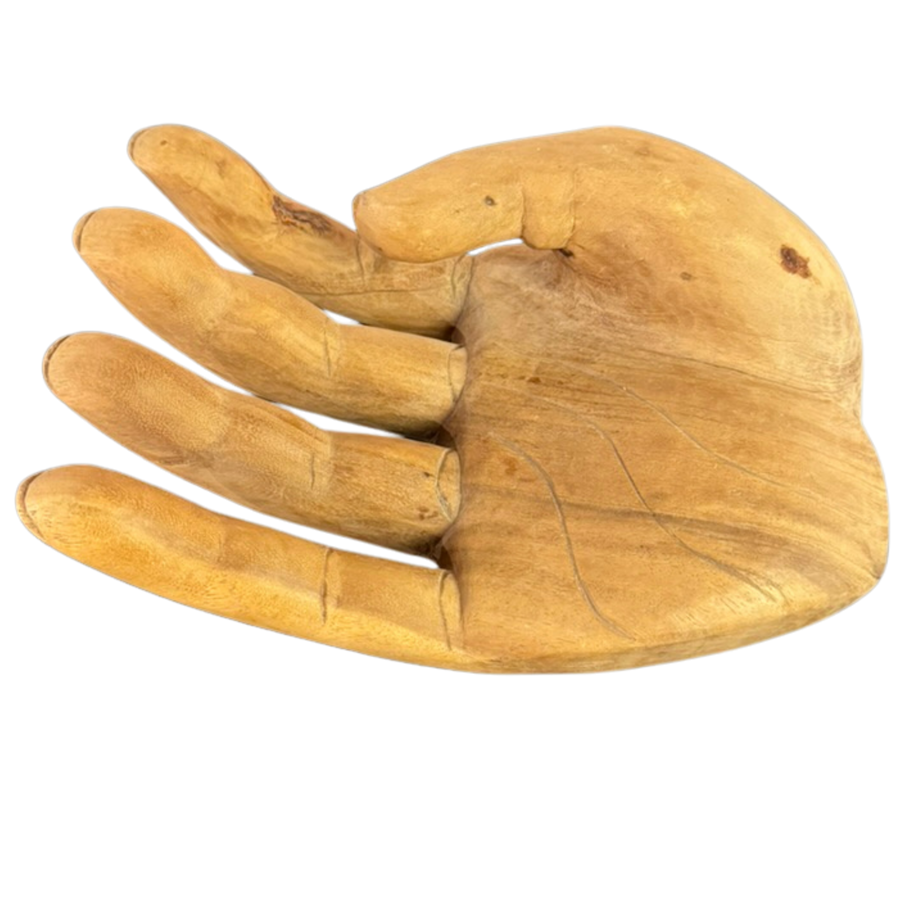 Hand Carved Wooden Hand Sculpture