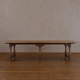 Large French Vintage Oak Turned Leg Dining Table