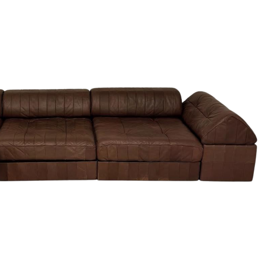 Chocolate Leather 'DS-88' Patchwork Sofa by De Sede