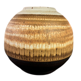 Round Banded Studio Ceramic Vessel