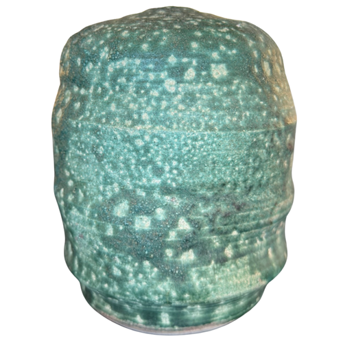 Textured Green Ceramic Vase