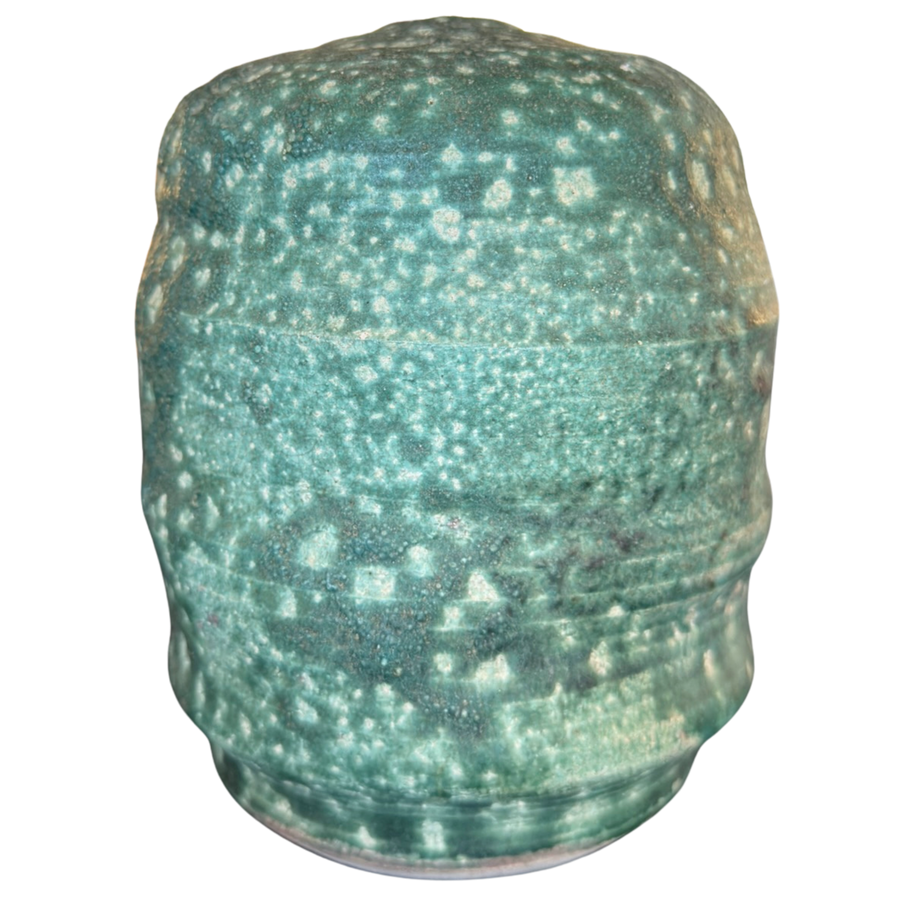 Textured Green Ceramic Vase