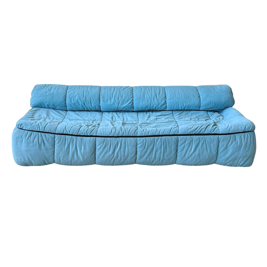 Light Blue ‘Strips’ Sofa by Cini Boeri for Arflex, 1970s