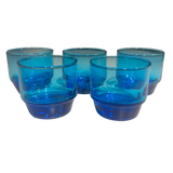 Set of 5 Blue Glasses