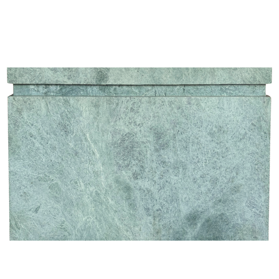 Green Stone Console with Beveled Edge
