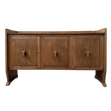 Aged French Oak Three Door Sideboard