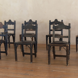 Set of 8 Monumental Spanish Colonial Dining Chairs