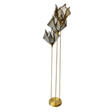 Vintage Italian Brass Trio Stem Lamp