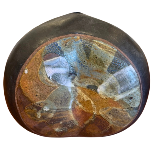 Heart Shaped Studio Vessel with Glazed Inlay