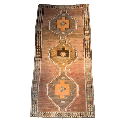 Large Vintage Saffron Anatolian Runner