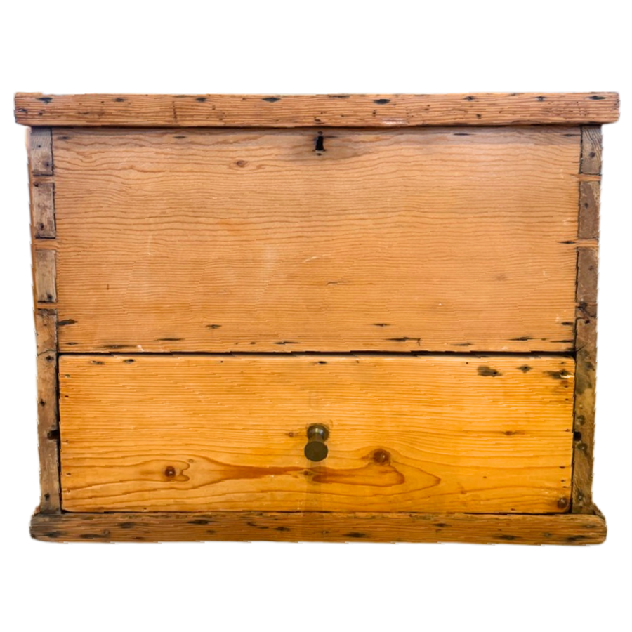 Vintage Handmade Pine Storage Box