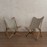 Pair of Tripolina Canvas Chairs by Joseph B. Femby, 1960s