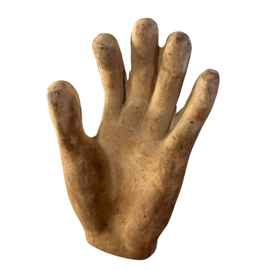 Textured Plaster Hand Sculpture