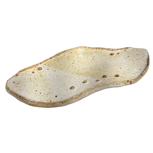 Speckled Stoneware Oval Dish