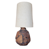 Large Textured Ceramic Table Lamp with Textured Shade