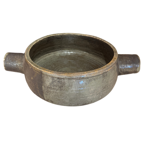 French Studio Ceramic Serving Bowl with Handles