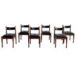 Set of 6 Mid Century Walnut Dining Chairs by Silvio Coppola for Bernini, 1960s