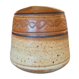 Small Zig Zag Detail Studio Pottery Pot