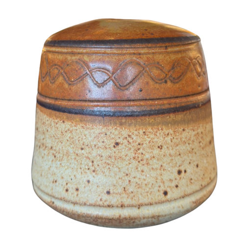 Small Zig Zag Detail Studio Pottery Pot