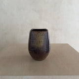 Incised Earth Glaze Ceramic Vessel